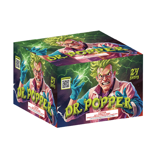 Dr Popper cake fireworks